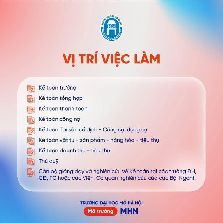 VỊ TRÍ VIỆC LÀM
